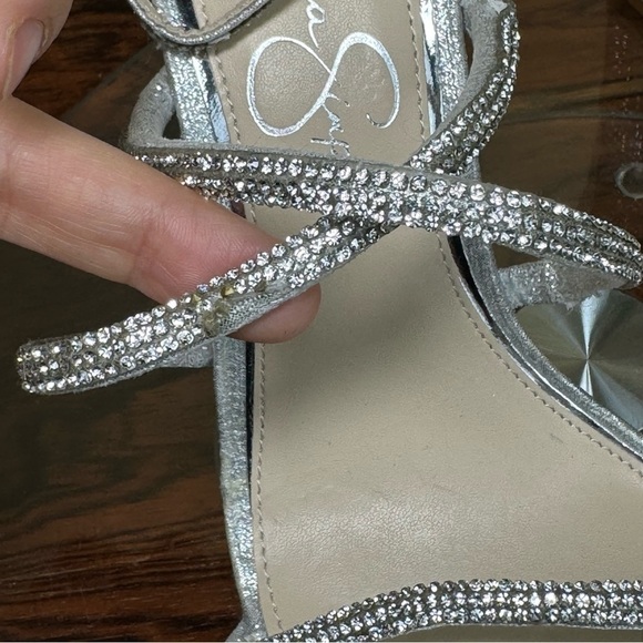 Jessica Simpson Geralie Rhinestone Strappy Dress Sandals in Silver - Picture 11 of 16
